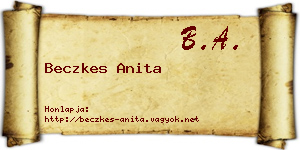 Beczkes Anita névjegykártya